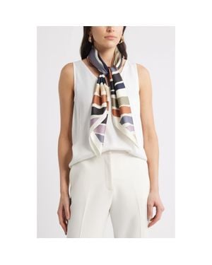 Nordstrom Printed Square Silk Scarf - White