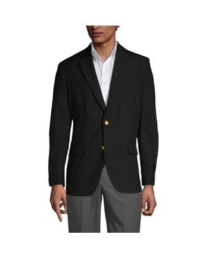 Lands' End School Uniform Hopsack Blazer - Black
