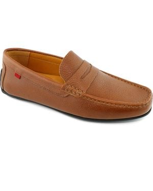 Marc Joseph New York West Village Leather Slip On Penny Loafer - Brown