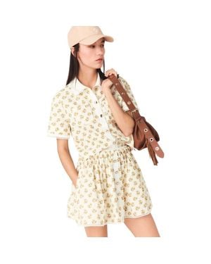 Maje Patterned Shirt With Croquet Trim - Multicolor
