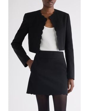 Chloé Scallop Edge Spencer Jacket - Black