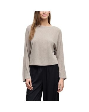 Barefoot Dreams Cozychic Ultra Lite Rib Dolman Shirt - Gray
