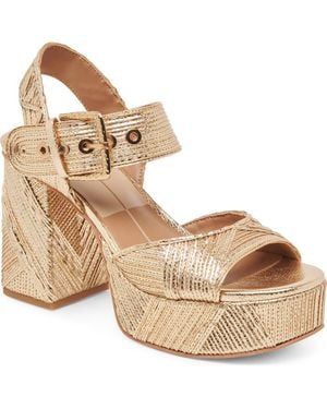 Dolce Vita Bobby Deco Ankle Strap Platform Sandal - Metallic