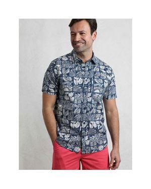 Weird Fish Faraway Printed Shirt - Blue