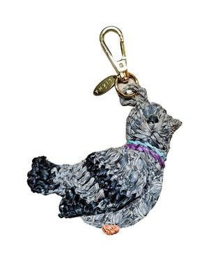 LIKHÂ Nyc Pigeon Raffia Bag Charm - Blue