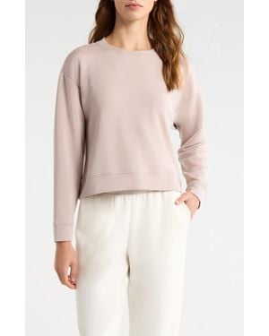 Swannies Sienna Crop Performance Sweatshirt - Natural