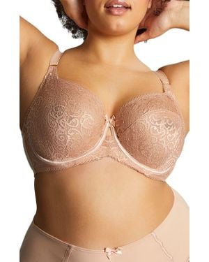 Panache Estel High Waist Lace Trim Briefs - Natural