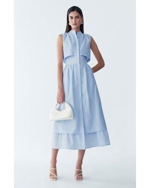 Willa Fallyn Midi Dress - Blue