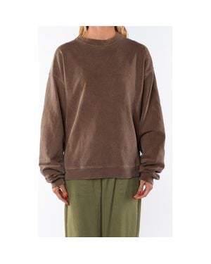 Ariko Gender Inclusive Post Surf Crew Sweatshirt - Brown