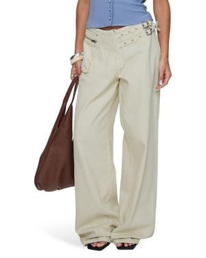 Princess Polly Paltrow Cotton Cargo Pants - Natural