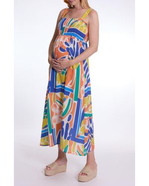 Cache Coeur Naïade Maternity And Nursing Maxi Dress - Blue