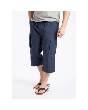 Weird Fish Summersville Cargo 3/4 Length Shorts - Blue