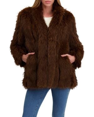 Lyla Grant Fur-Free Fox (Faux Fur) Jacket - Brown