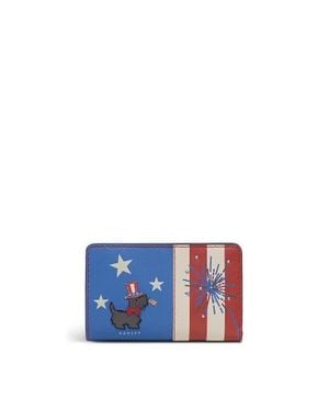 Radley Fireworks And Stripes Flapover Wallet - Blue