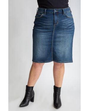 Slink Jeans Denim Pencil Skirt - Blue