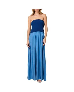 Solid & Striped Soglio Strapless Maxi Dress - Blue