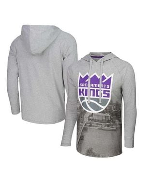 Stadium Essentials Sacramento Kings Atrium Raglan Long Sleeve Hoodie T-Shirt - Gray