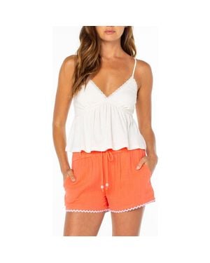 Roxy Coastal Sun Babydoll Camisole - White