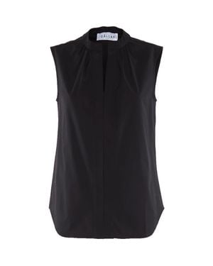Callas Milano Olympia Sleeveless Sleeveless Poplin Top - Black