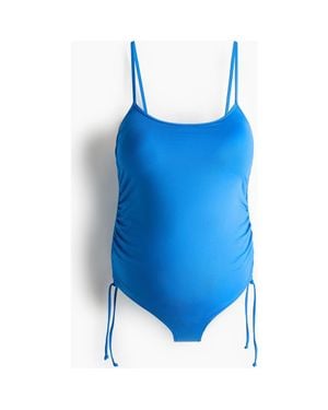 H&M Mama Padded-Cup High Leg Swimsuit - Blue