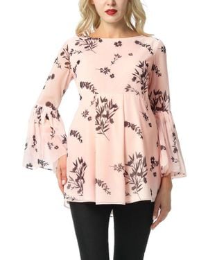 Kimi + Kai Gesa Maternity/Nursing Floral Print Blouse - Pink
