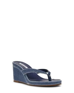 Steve Madden Playing Wedge Sandal - Blue