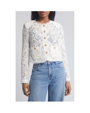 LoveShackFancy Richard Lace Jacket - Blue