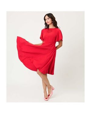 Unique Vintage 1930S Swing Dress - Red