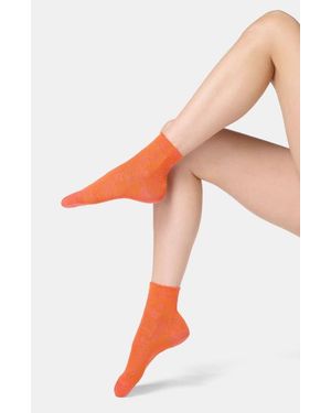 Oroblu Floral Jacquard Crew Socks - Multicolor