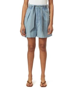 Scotch & Soda Tie Waist Denim Shorts - Blue
