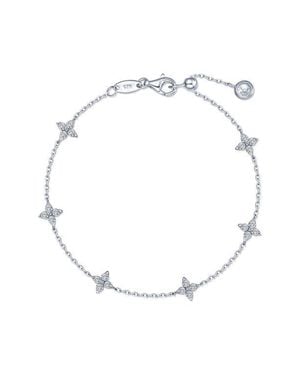 Lafonn Trillium Simulated Diamond Station Bracelet - White