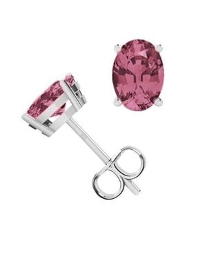 Donatello Gian Sterling Oval Studs - Purple