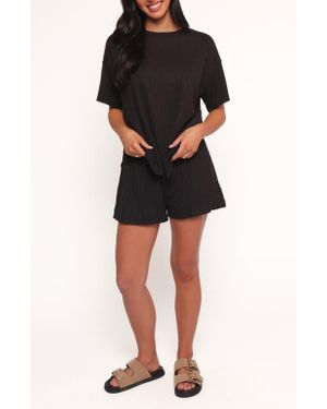 Petal & Pup Granger Knit Top & Shorts Set - Black