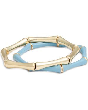 Nordstrom Set Of 2 Bamboo Link Stretch Bracelets - Blue