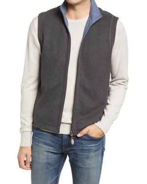 Johnston & Murphy Reversible Knit Vest - Blue