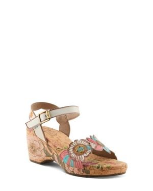 Spring Step Luvinlife Ankle Strap Platform Wedge Sandal - Multicolor