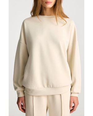 Mavi Luxe Touch Oversize Sweatshirt - Natural