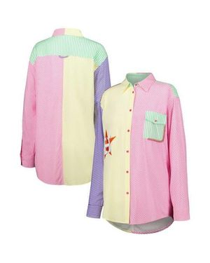 Terez Houston Astros Button-Up Shirt - Pink