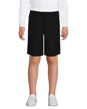 Lands' End School Uniform Girls Active Chino Shorts - Black