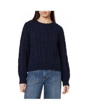 Habitual Cable Stitch Sweater - Blue