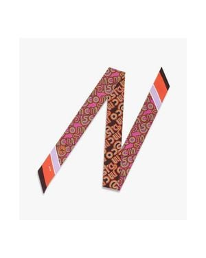 MCM Disco Monogram Print Petite Scarf - White