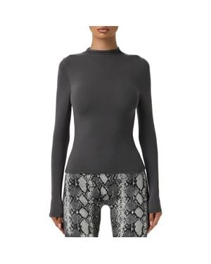 Naked Wardrobe Mock Neck Top - Black