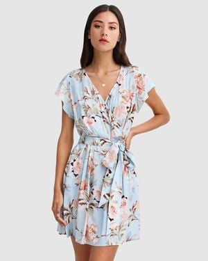 Belle & Bloom I'M The Star Wrap Dress - White