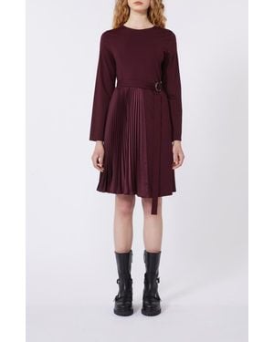 Weekend by Maxmara Talamo Long Sleeve Pleat Dress - Purple