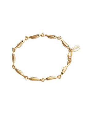 Clare V. Sardine Link Bracelet - Metallic