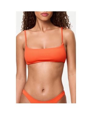 LSPACE Presley Rib Bikini Top - Orange