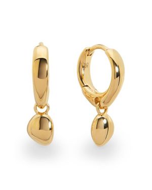Monica Vinader Nura Huggie Hoop Earrings - Metallic