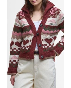 Barbour Ruby Wool Blend Shawl Collar Cardigan - Multicolor