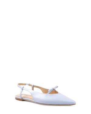 Zigi Hala Pointed Toe Slingback Flat - White