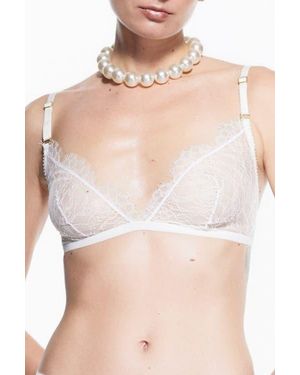 Mers Silk Lacy Panties - White